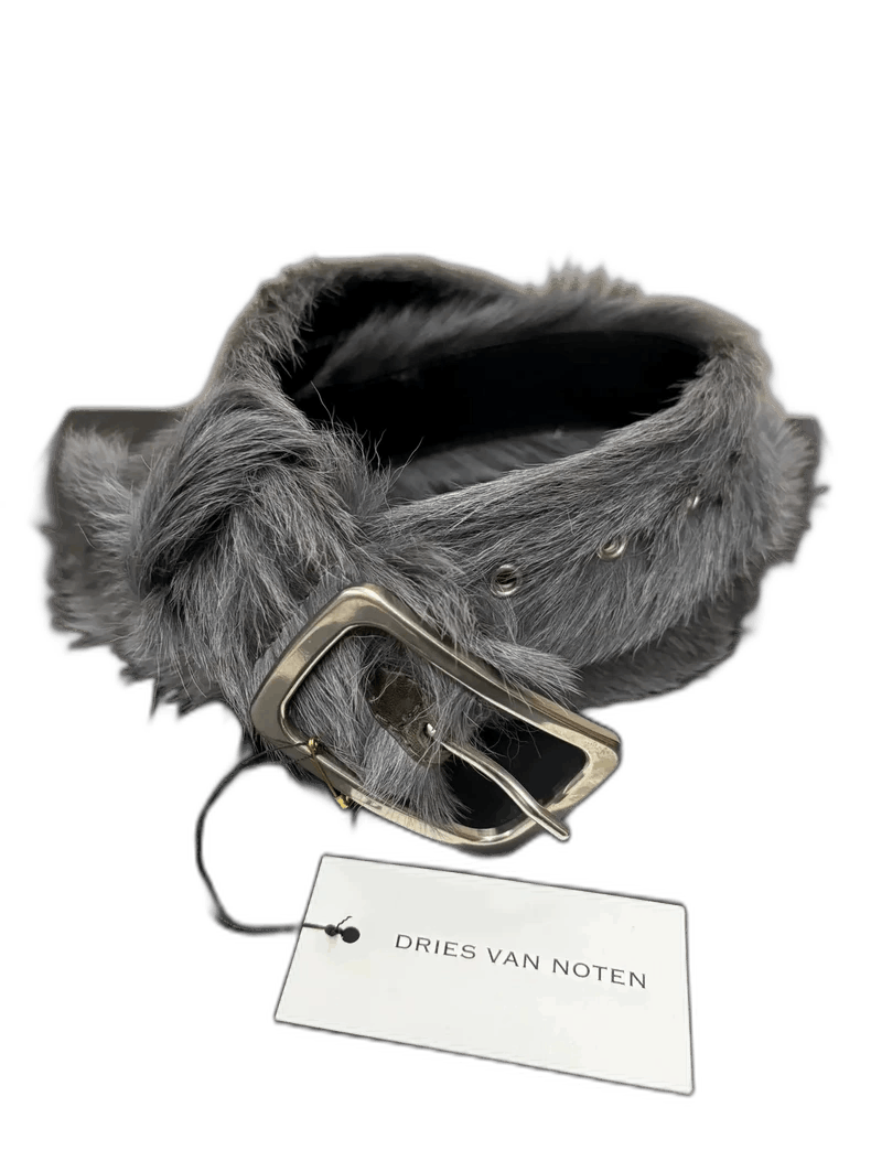 Dries Van Noten dries van noten gray fur belt Size ONE SIZE - 1 Thumbnail