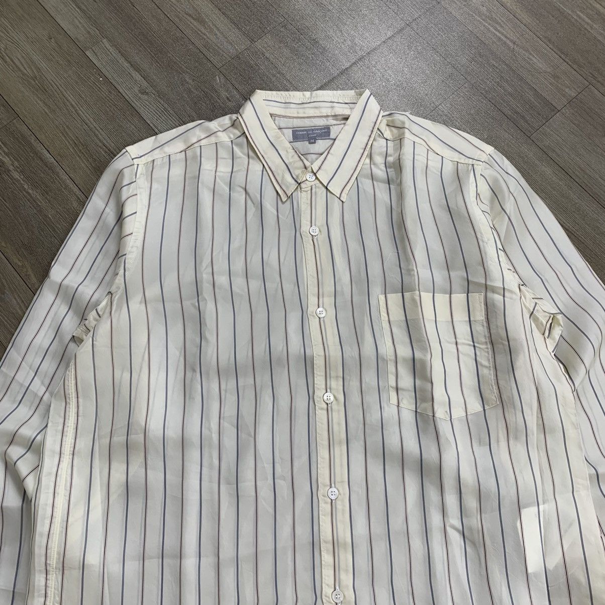 Comme des Garcons Homme Comme des Garcons Homme Striped Shirt Size US M / EU 48-50 / 2 - 2 Thumbnail