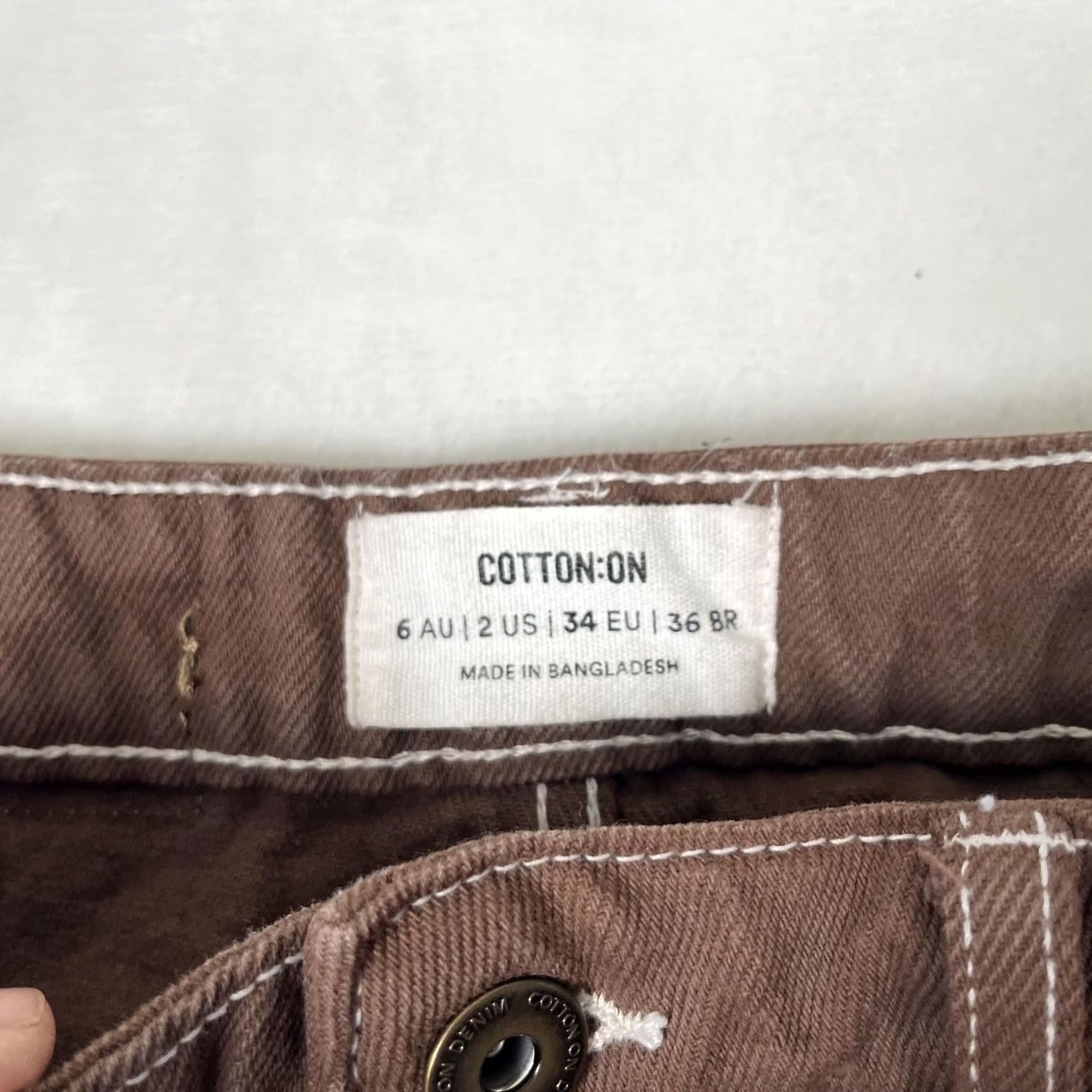 Cotton On Cotton On Carpenter Jeans Womens 2 Brown Relaxed Straight Workwear Denim Jeans Size 26" / US 2 / IT 38 - 4 Thumbnail