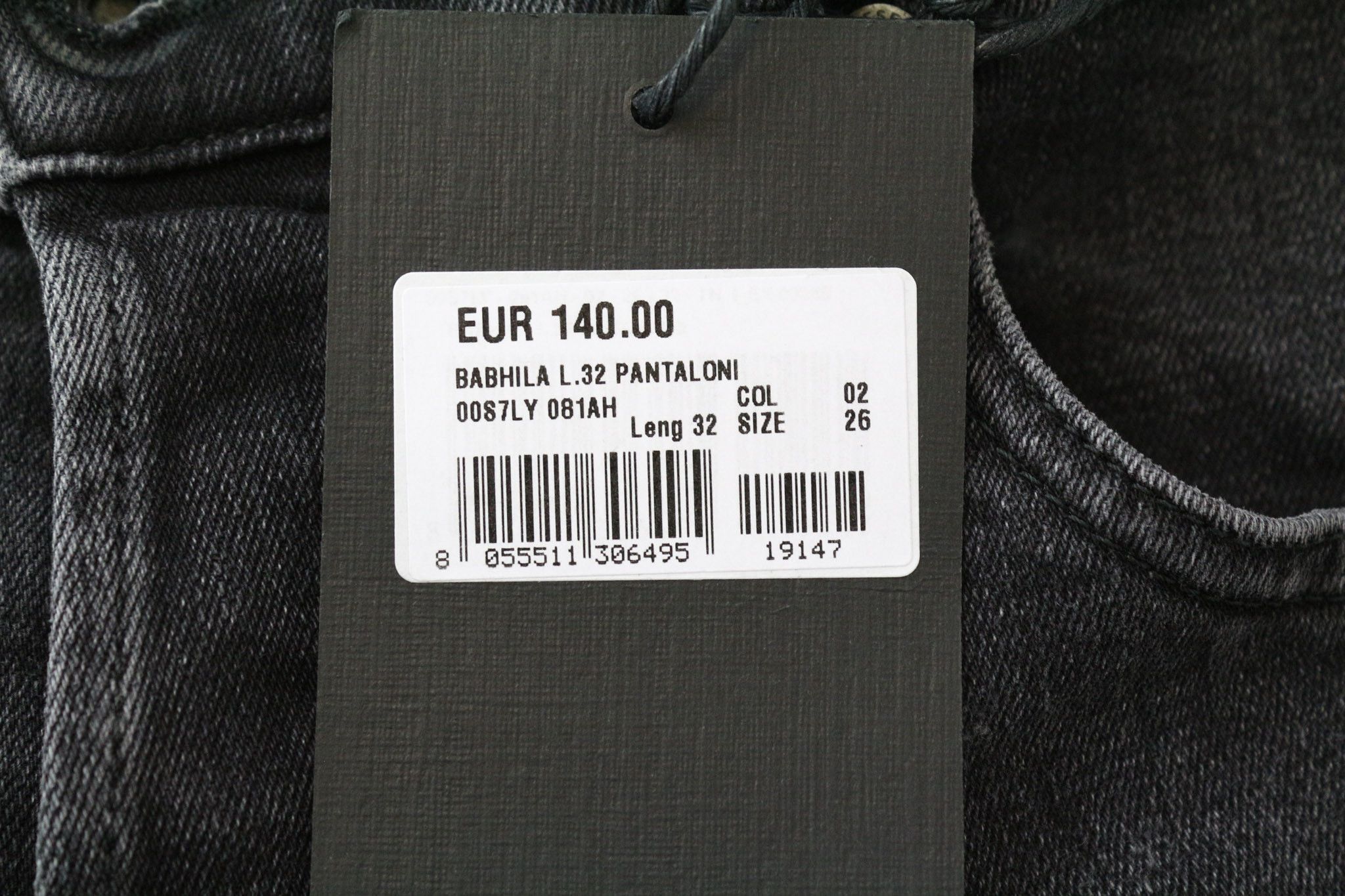 Diesel BABHILA 081AH W26/L32 Grey Buttoned Jeans 71714 Size 26" / US 2 / IT 38 - 6 Thumbnail