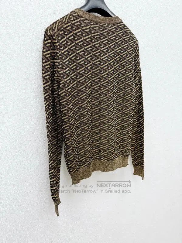 Versace Versace Brown Long Sleeve Sweater for Men . Size US L / EU 52-54 / 3 - 6 Thumbnail