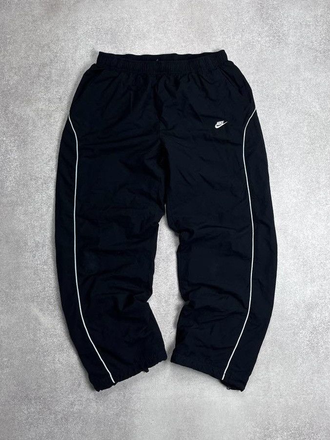 Nike × Vintage VINTAGE NIKE SWOOSH BAGGY NYLON FLARED TRACK PANTS L Size US 34 / EU 50 - 1 Thumbnail
