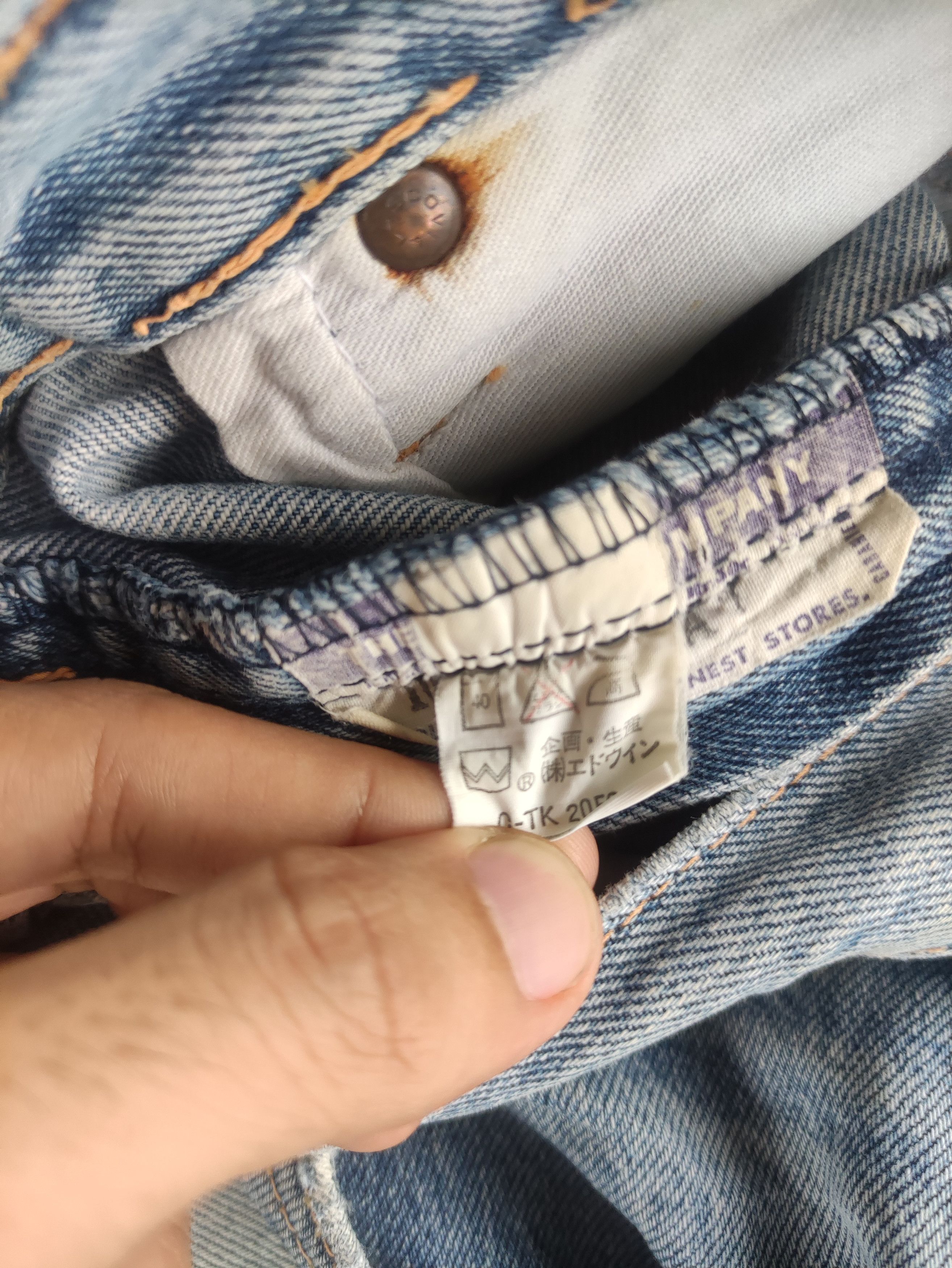 Edwin Vintage Edwin Japan Jean Distressed Faded Denim Size US 30 / EU 46 - 8 Thumbnail