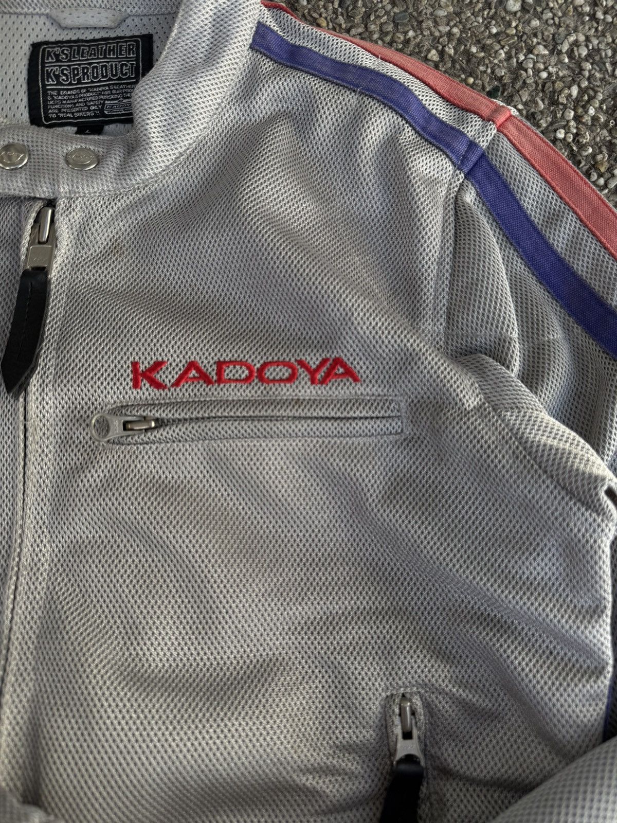 Kadoya 90's Kadoya K's Leather Silver Racing Jacket Size US M / EU 48-50 / 2 - 4 Thumbnail