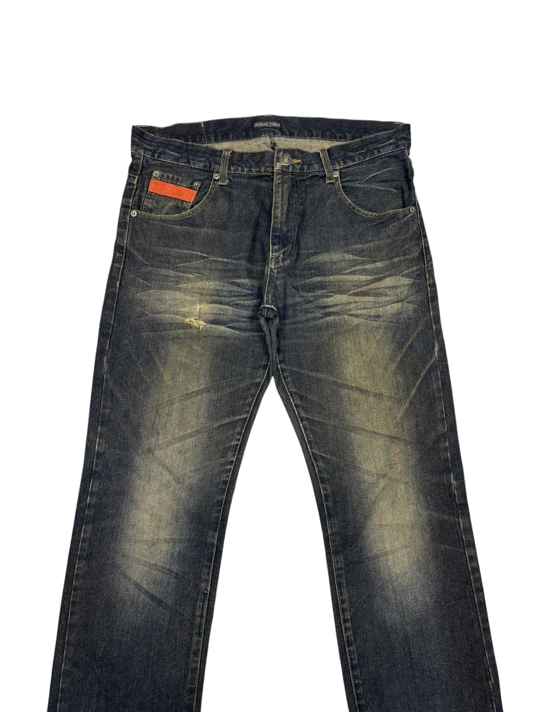 Undercover Vintage Amore Pure Rusty Mud Wash Distressed Denim Jean Size US 35 - 2 Thumbnail