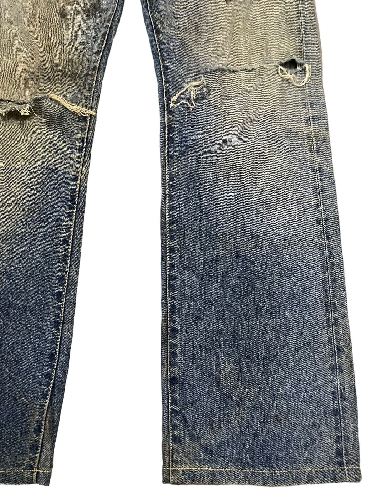 Uniqlo Vintage Japanese Uniqlo Selvage Blue Wash Distressed Jeans Size US 32 / EU 48 - 7 Thumbnail