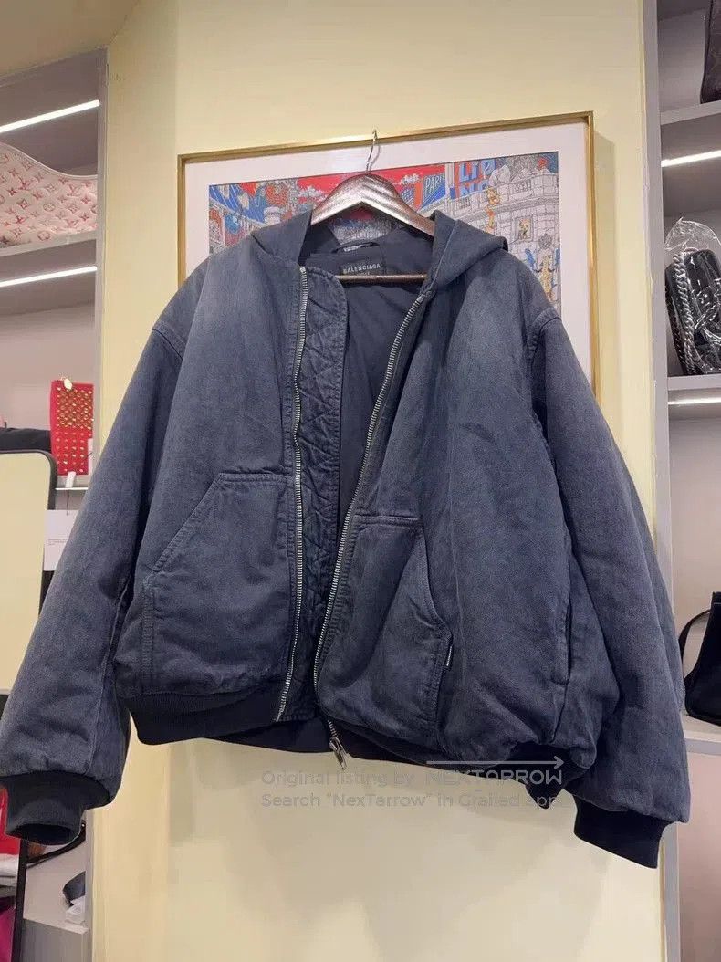 Balenciaga Balenciaga Denim Hooded Jacket. Size US S / EU 44-46 / 1 - 1 Thumbnail