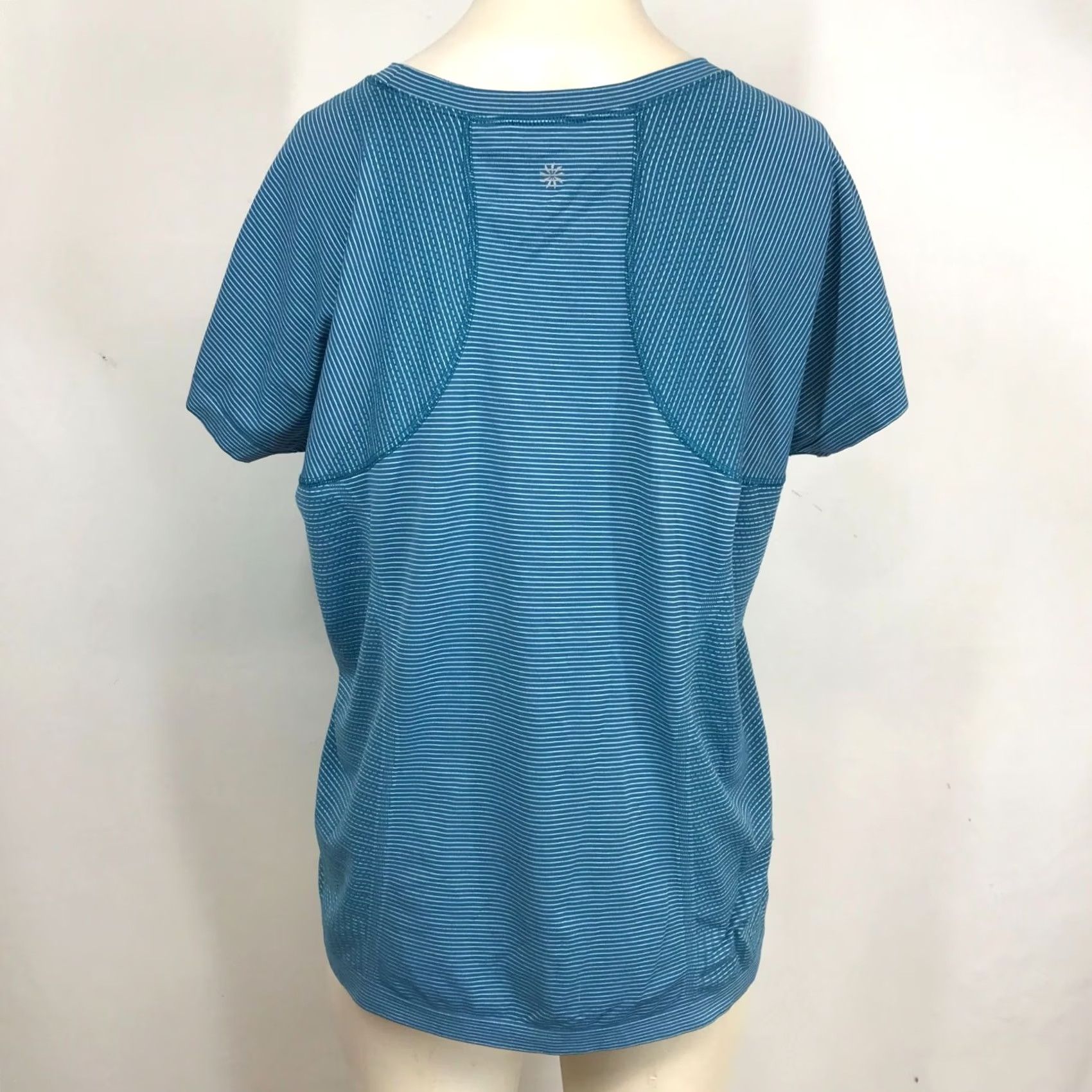 Athleta ATHLETA Womens M/L Blue Round Neck Short Sleeve Top Size M / US 6-8 / IT 42-44 - 5 Thumbnail
