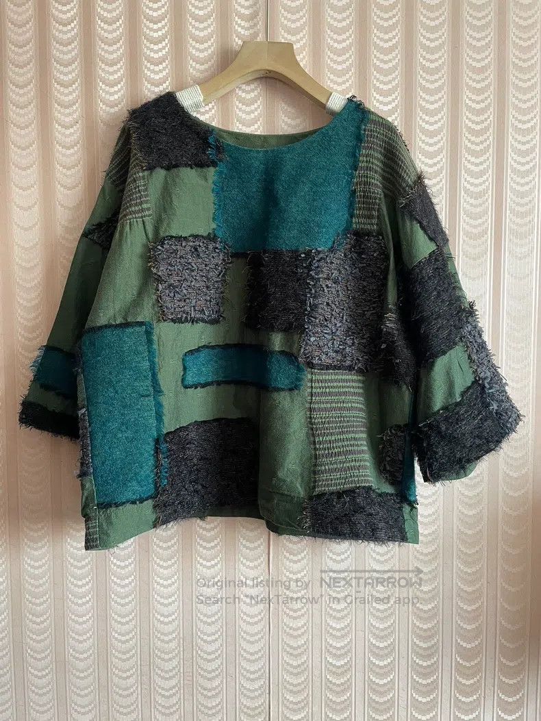 Issey Miyake Issey Miyake Patchwork Short Sleeve Top Size S / US 4 / IT 40 - 1 Thumbnail
