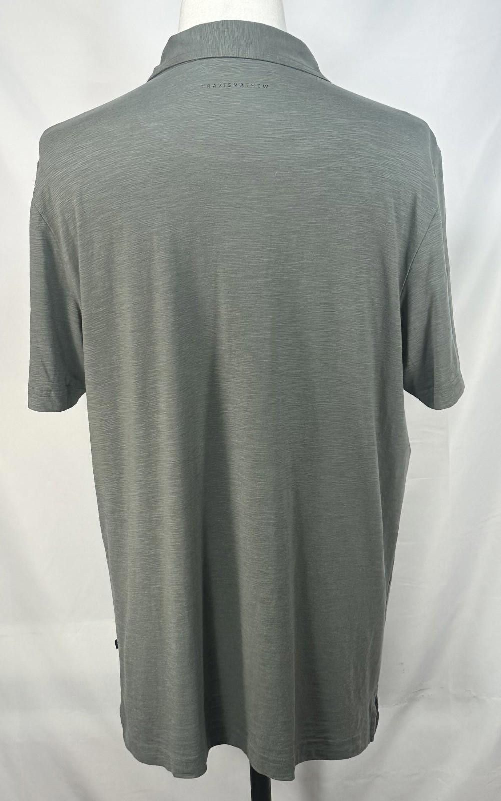 TravisMathew Travis Mathew 1/4 Button Pullover Polo Shirt Green Mens L Size US L / EU 52-54 / 3 - 2 Thumbnail