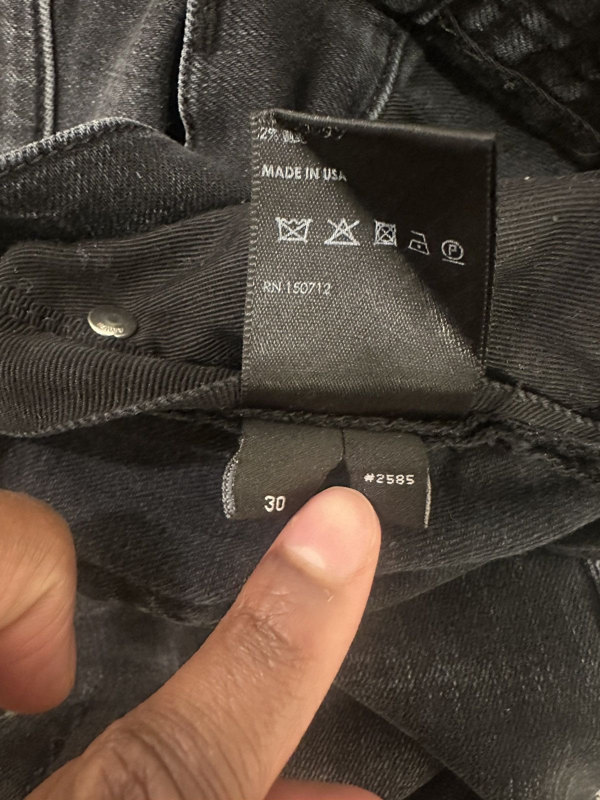 Amiri Amiri MX1 Paint Splatter Aged Black Denim Size US 30 / EU 46 - 8 Thumbnail