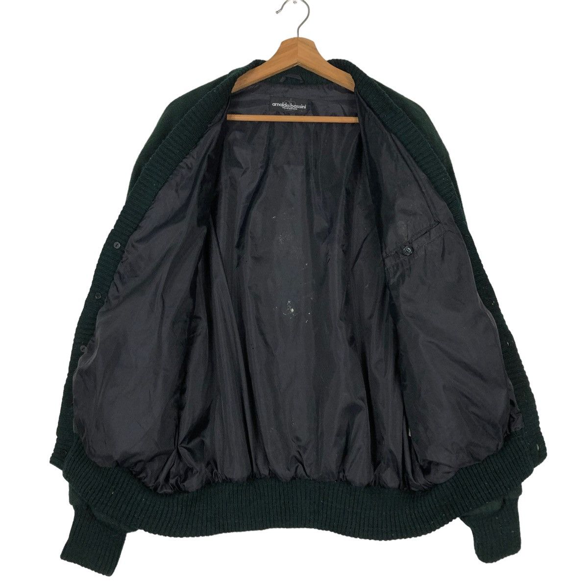 Japanese Brand 🔥VINTAGE BOMBER JACKET WOOL ARNALDO BASSINI ISSEY MIYAKE Size US L / EU 52-54 / 3 - 13 Thumbnail