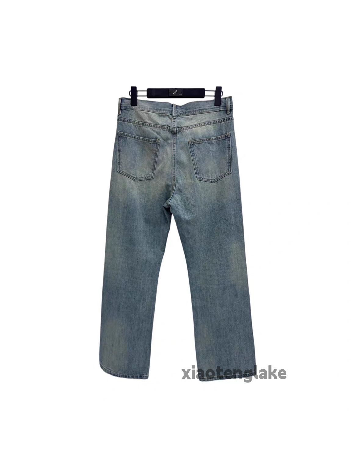 Jean Unisex washed faded cleanfit skate hiphop baggy jeans Size US 34 / EU 50 - 5 Thumbnail