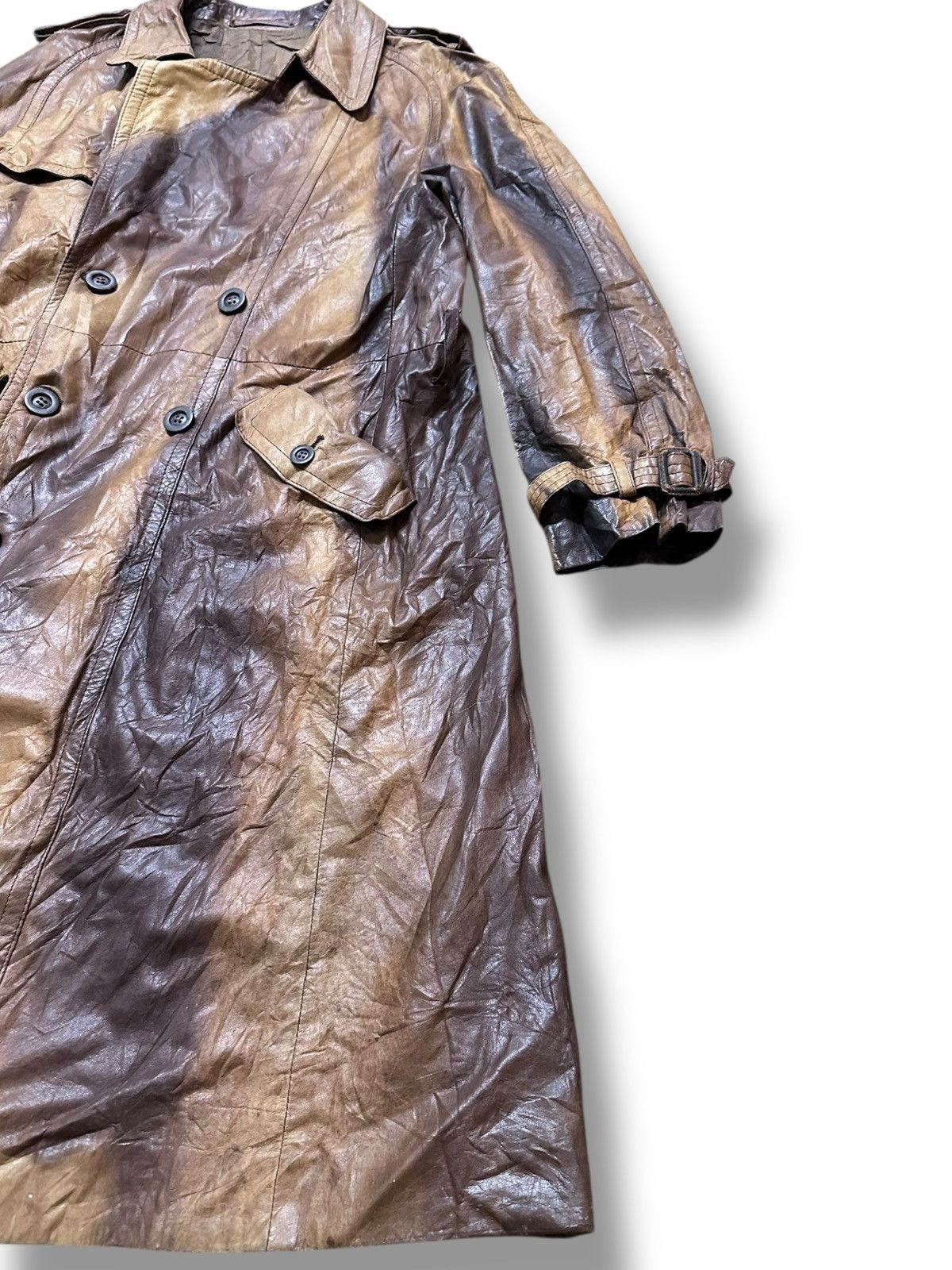 4GSELLER Vintage Japanese Brand Leather German Style trenchcoat Size XL / US 12-14 / IT 48-50 - 3 Thumbnail