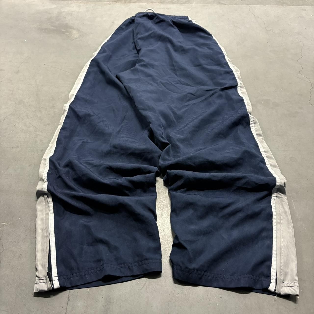Starter Crazy Vintage Y2K/2000s Baggy Navy Blue Silver Striped Skater Starter Trackpants! Size US 34 / EU 50 - 6 Thumbnail