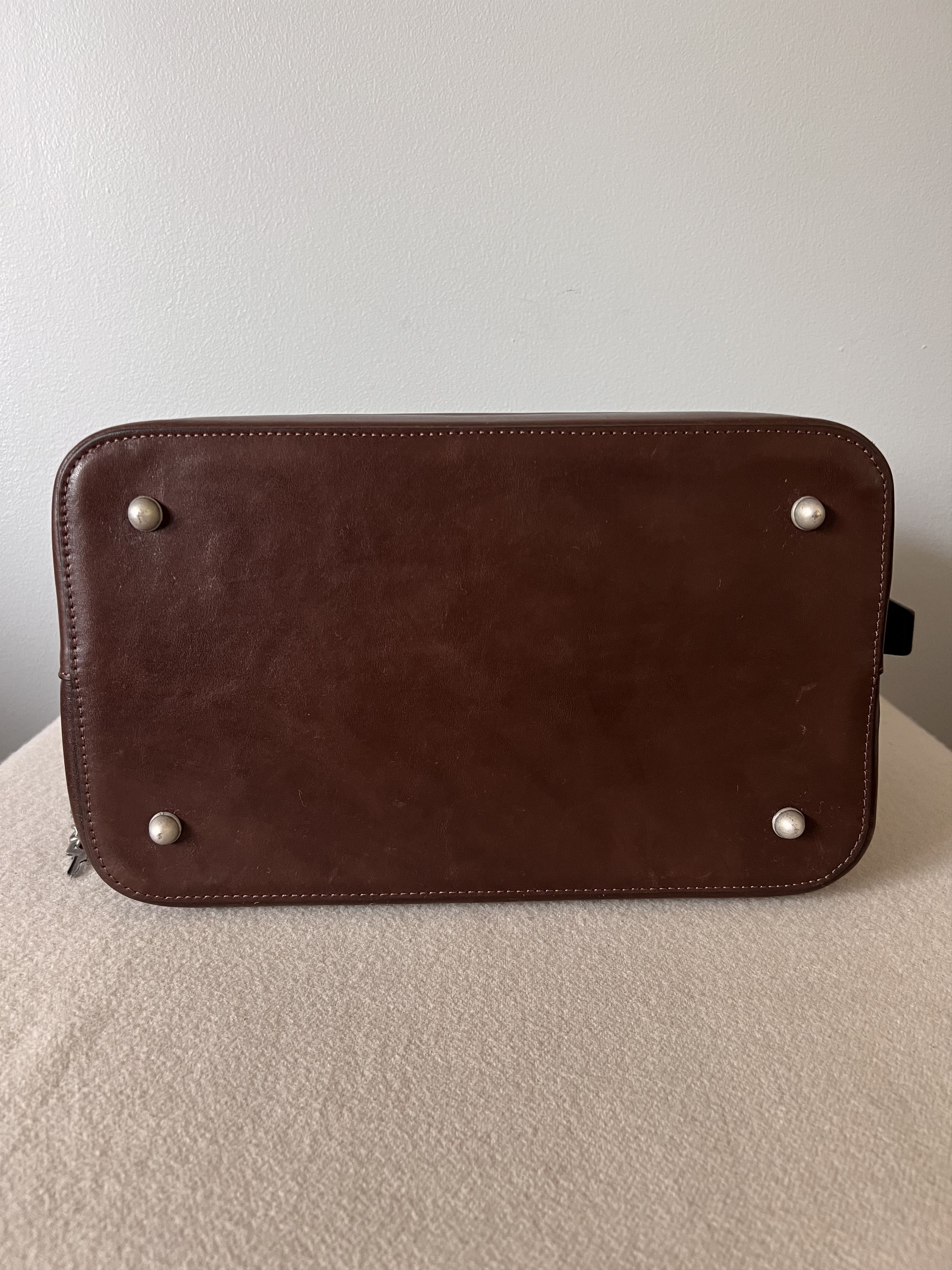 Enfants Riches Deprimes Enfants Riches Deprimes Leather Bowling Bag in Cognac Brown Size ONE SIZE - 6 Thumbnail