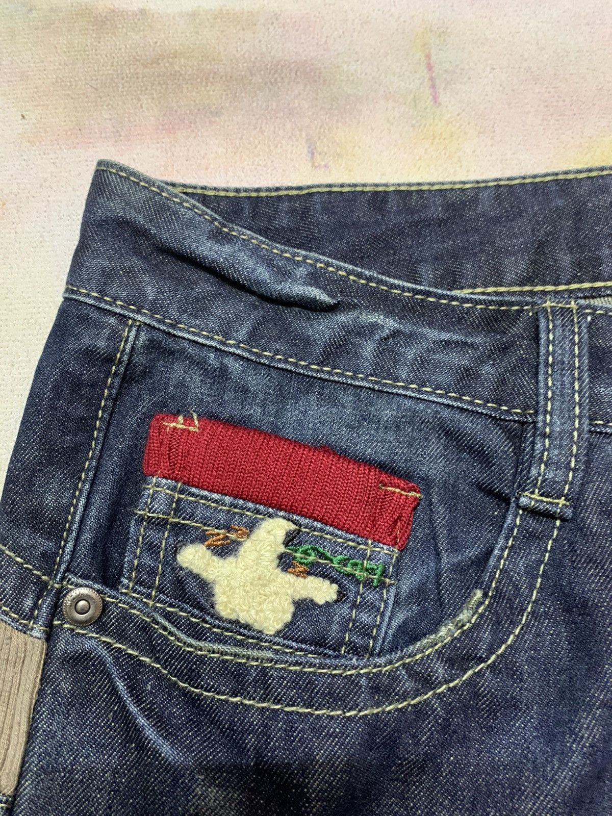 Japanese Brand Yoshitomo Nara x Kurijyua Japanese Pop Art Patchwork Size US 34 / EU 50 - 11 Thumbnail