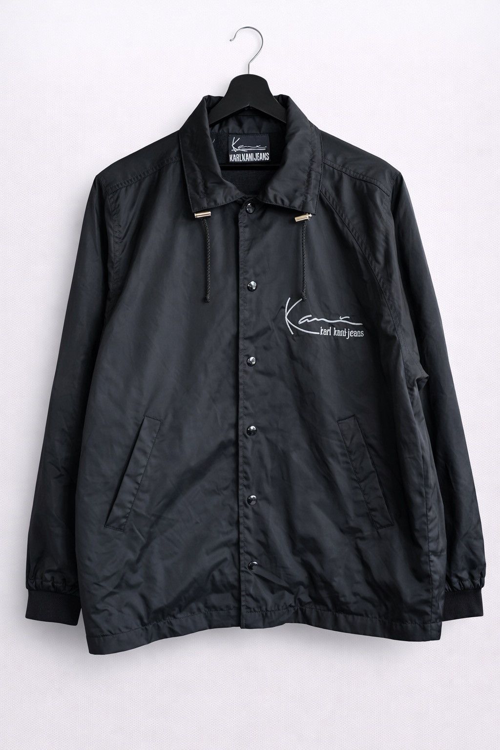 Karl Kani Karl Kani Jeans Black Coach Jacket Hip Hop Streetwear Size US L / EU 52-54 / 3 - 2 Thumbnail