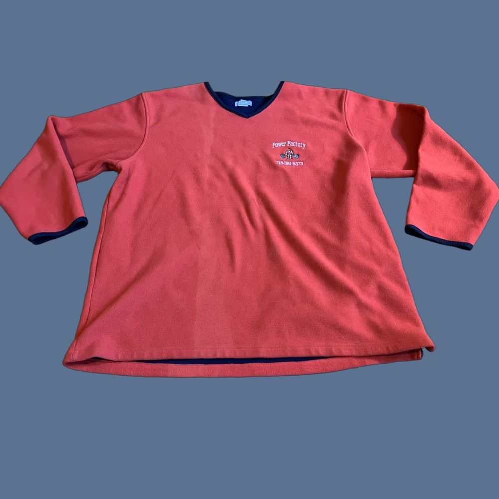 Vintage VINTAGE Utility Power Factory Gym Sweatshirt Mens XL Orange Fleece Pullover City NY Queens 80s 90s Embroidered Logo Size US XL / EU 56 / 4 - 1 Thumbnail