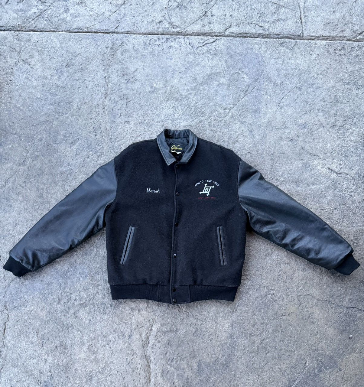Other Vintage Black Varsity Jacket Size US L / EU 52-54 / 3 - 1 Thumbnail