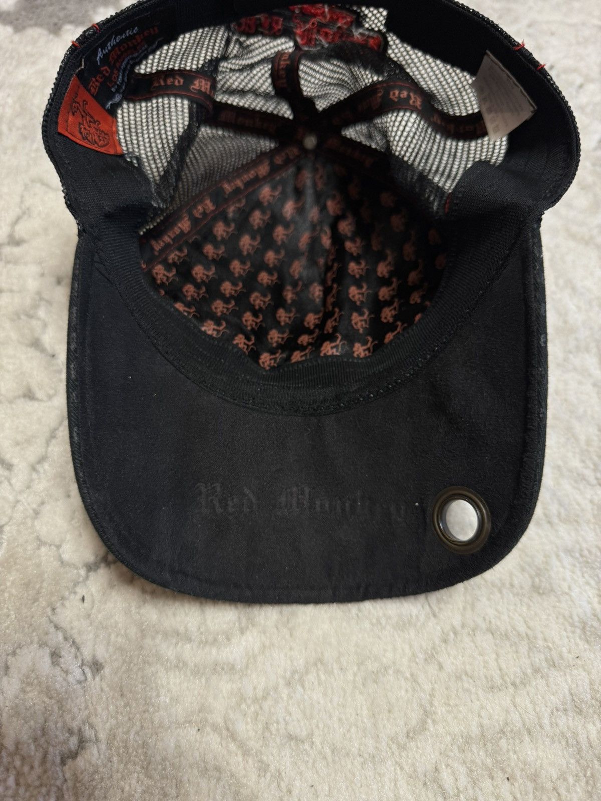 Japanese Brand × Red Monkey Red Monkey Los Angels Japanese style Y2K trucker hat cap 🧢 Size ONE SIZE - 9 Thumbnail