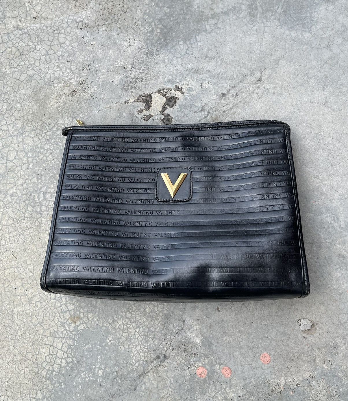 Valentino Valentino Leather Clutch Bag Monogram Size ONE SIZE - 2 Thumbnail