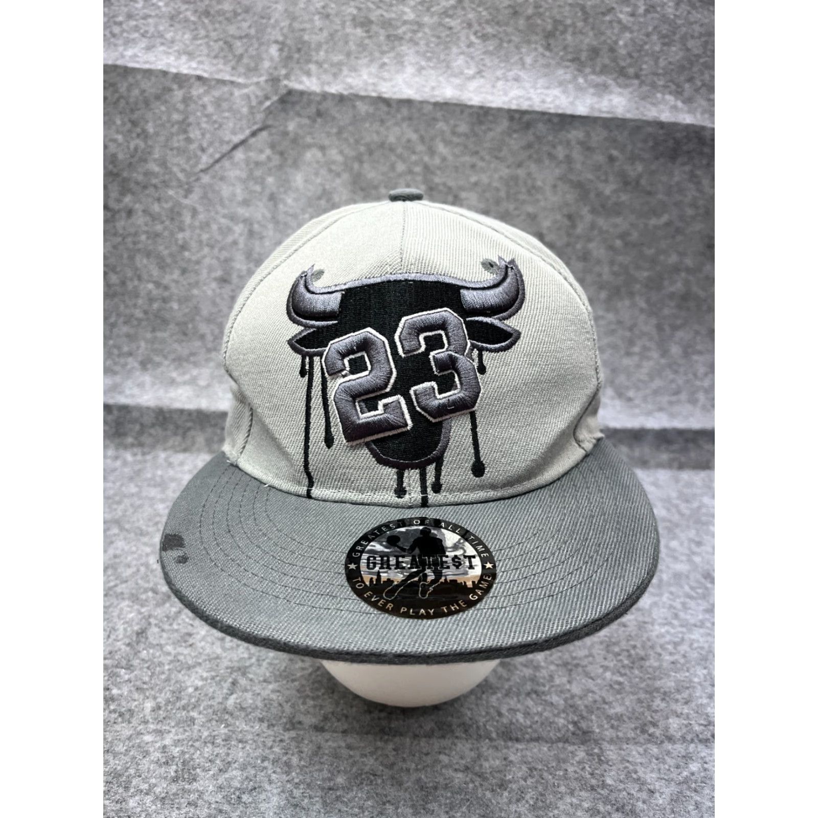 Vintage Greatest Chicago Hat Snap Back Adult One Size Gray 100% Polyester 23 MJ Drip Size ONE SIZE - 2 Thumbnail