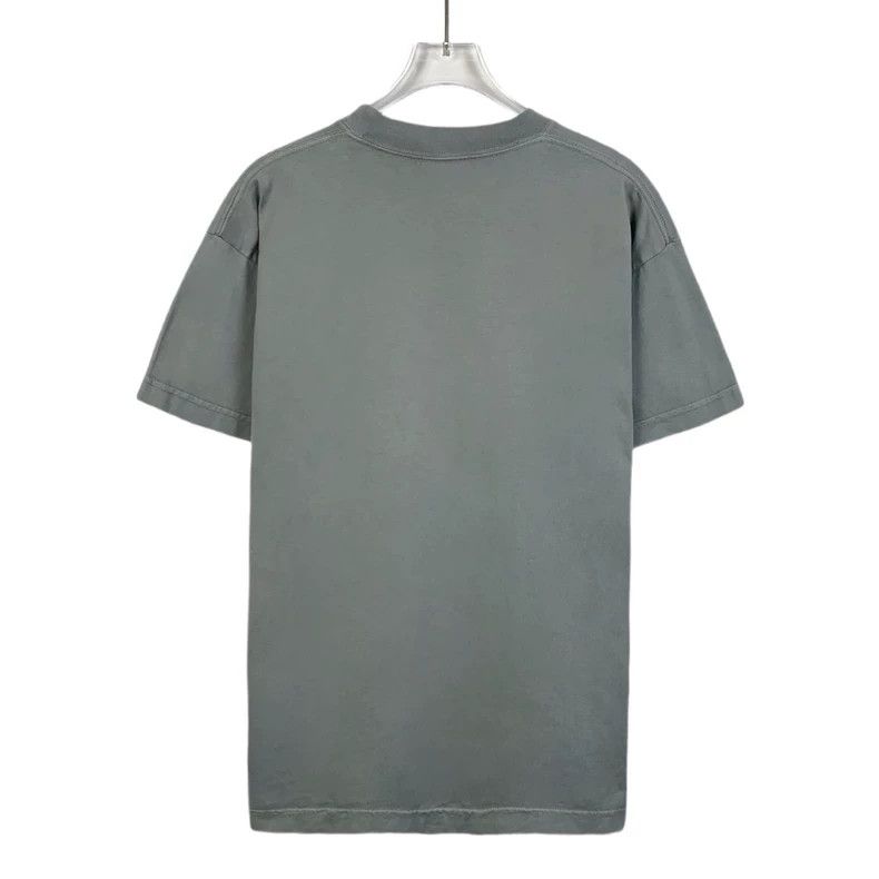 Other Balenciaga Grey logo monogram embroidered cotton crew neck Size XXS / US 00 / IT 34 - 2 Thumbnail