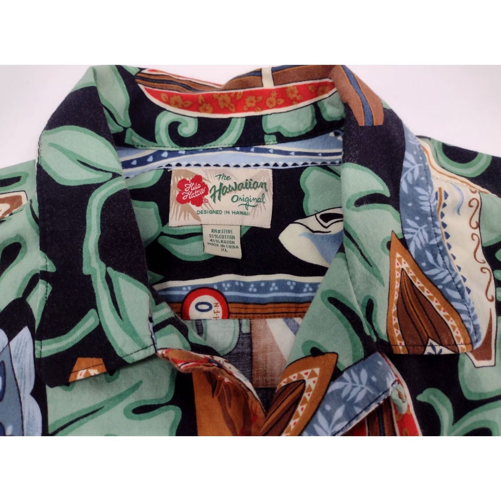 Hilo Hattie Hilo Hattie Shirt XL Multicolor Mens Hawaiian Surfboards Short Sleeve Button Down #2452 Size US XL / EU 56 / 4 - 5 Thumbnail