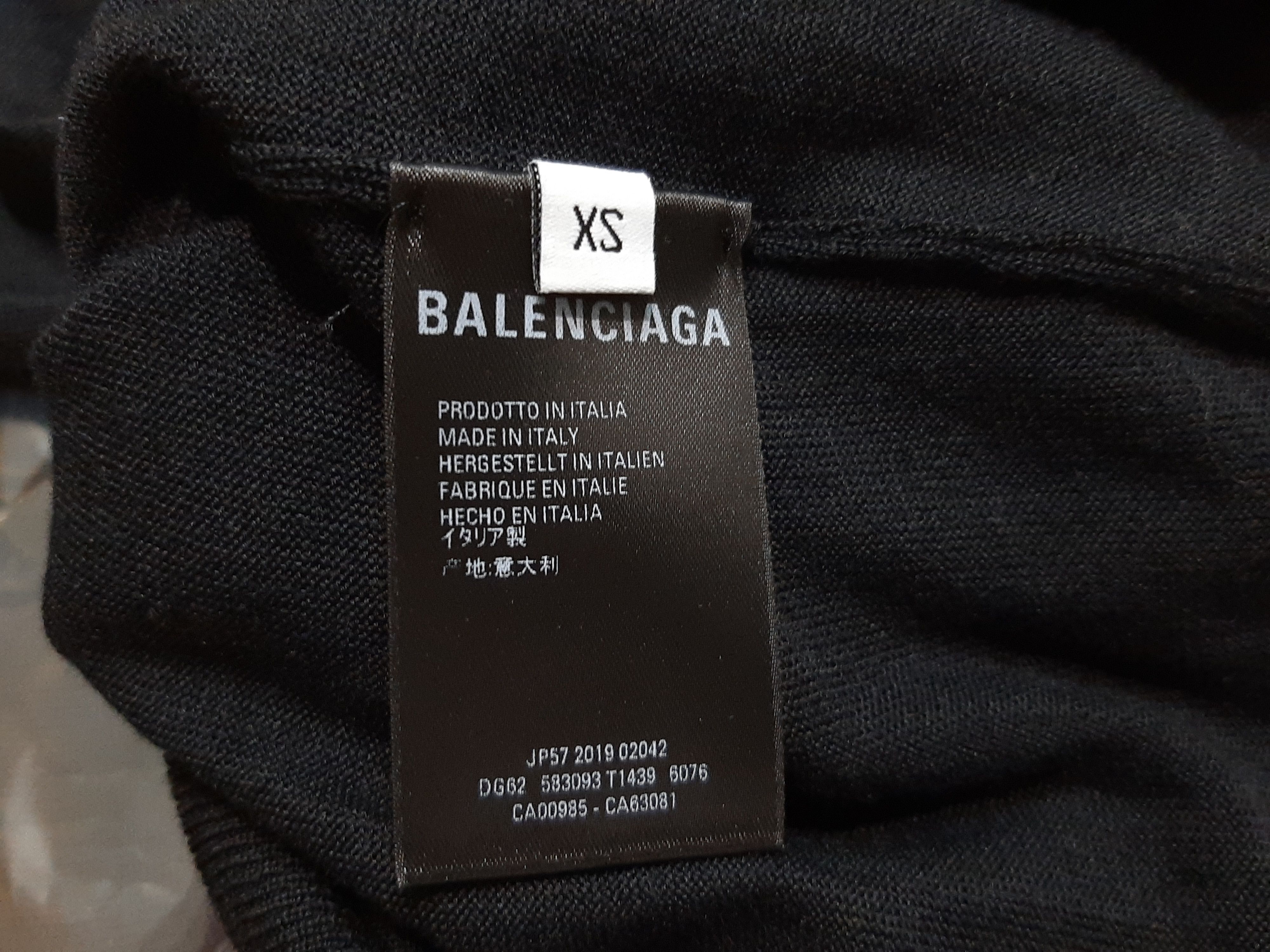 Balenciaga Balenciaga Back Logo Sweater Black Women's Size XS Size XS / US 0-2 / IT 36-38 - 9 Thumbnail