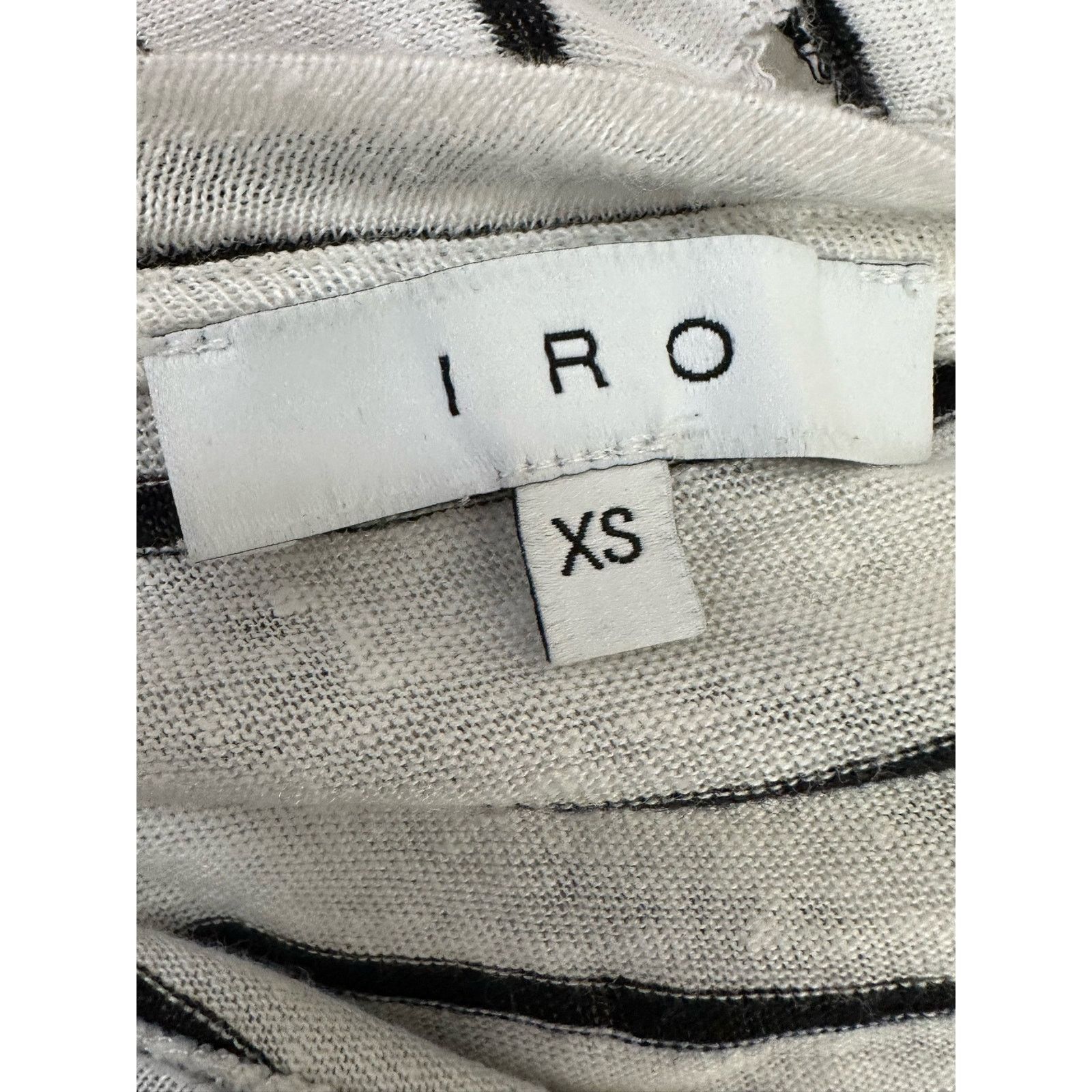 Iro IRO white black linen stripes distressed shirt size XS Size XS / US 0-2 / IT 36-38 - 3 Thumbnail