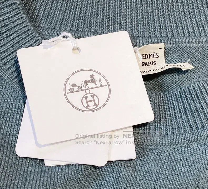Hermes Hermes Blue knitted sweater Size XS / US 0-2 / IT 36-38 - 6 Thumbnail