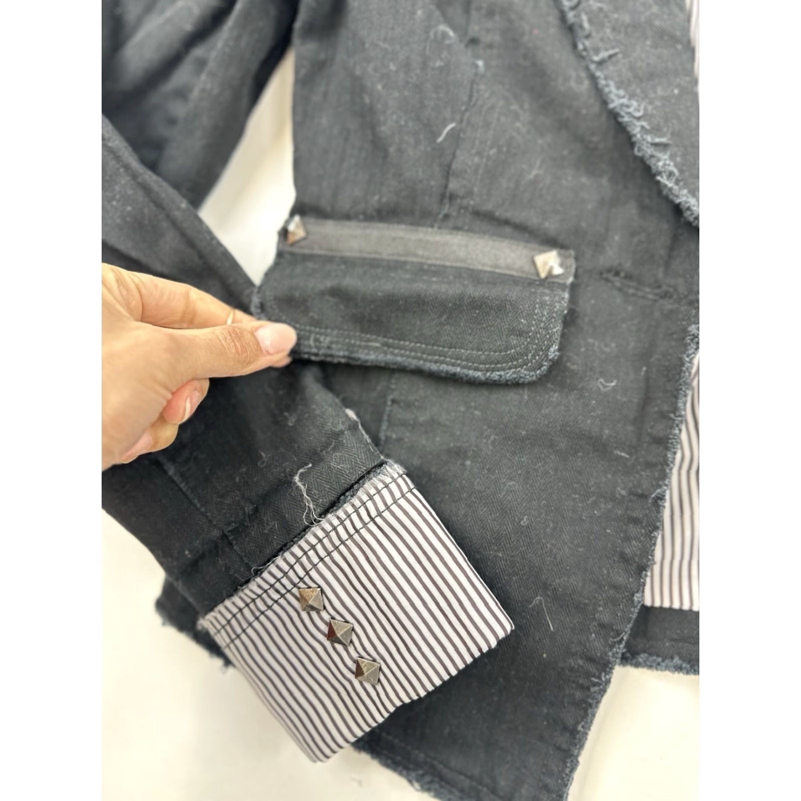 BKE VINTAGE BKE Jacket Women’s Small S Black Chains Studs Y2K Size S / US 4 / IT 40 - 7 Thumbnail