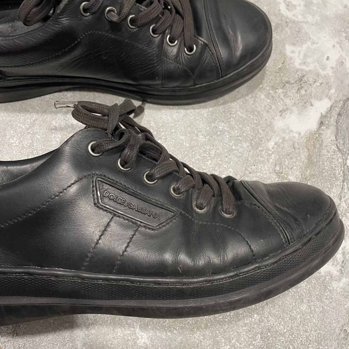 Vintage 7 black Dolce Gabbana leather Boots shoes sneakers old money Size US 7 / EU 40 - 2 Thumbnail