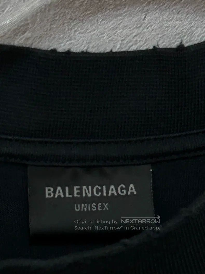 Balenciaga Balenciaga Black and silver tape short sleeve T-shirt Size US XS / EU 42 / 0 - 5 Thumbnail
