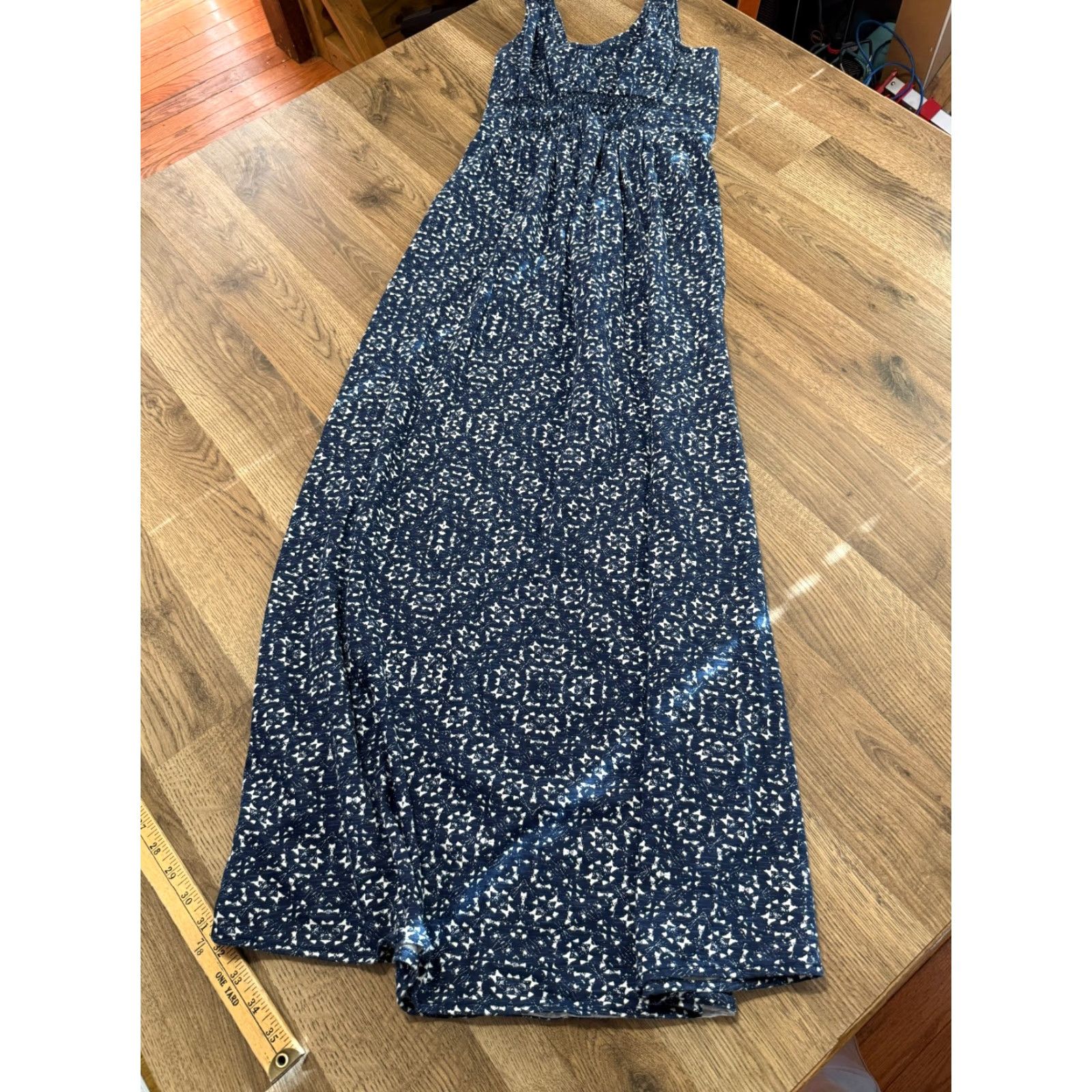 Eddie Bauer Eddie Bauer Dress Women's XS Blue White Allover Print Maxi Sleeveless Size 26" / US 2 / IT 38 - 2 Thumbnail