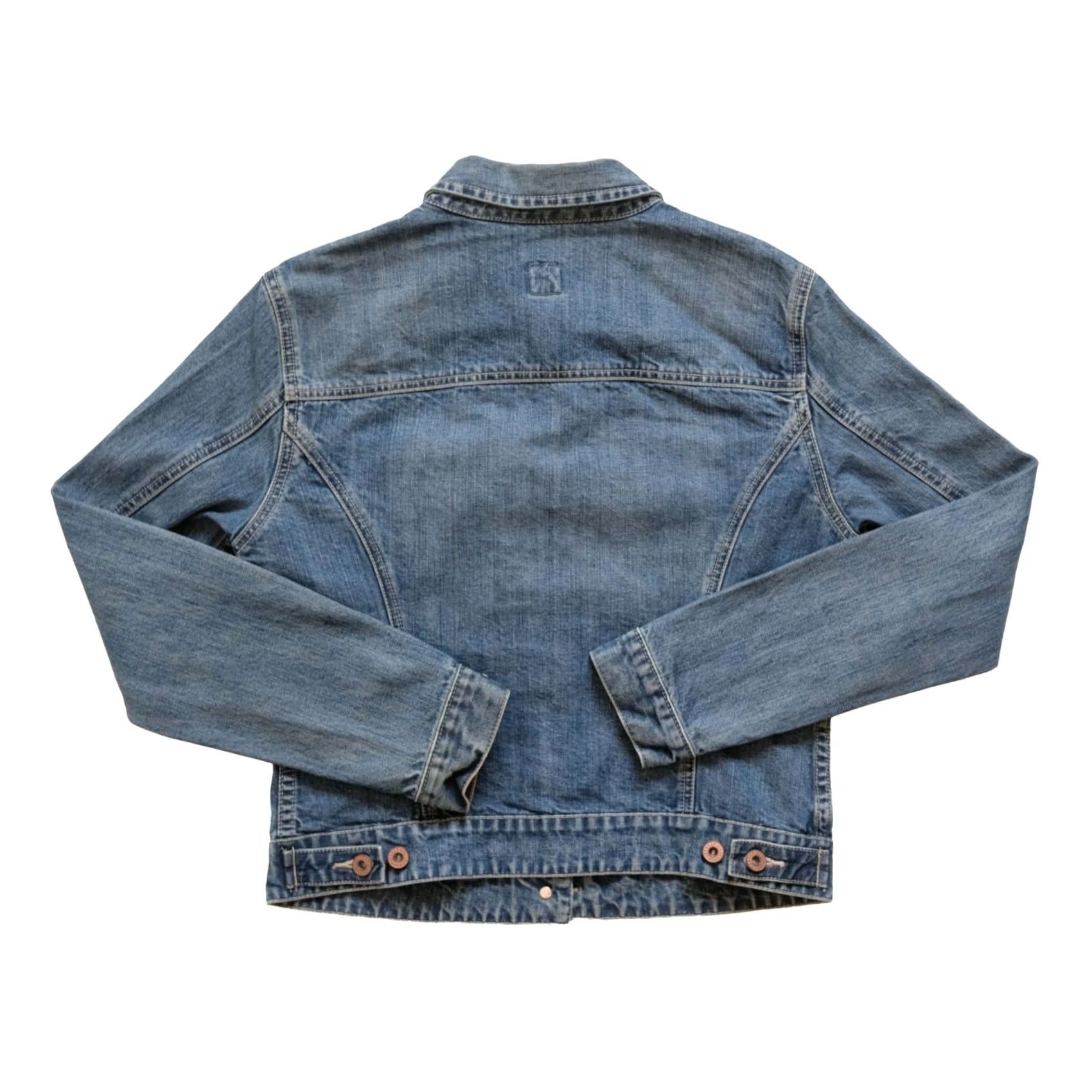 Gap VINTAGE GAP JEANS JACKET BLUE 100% COTTON DENIM CLASSIC RETRO Y2K 2000 WOMENs SZ M Size 32" / US 10 / IT 46 - 3 Thumbnail