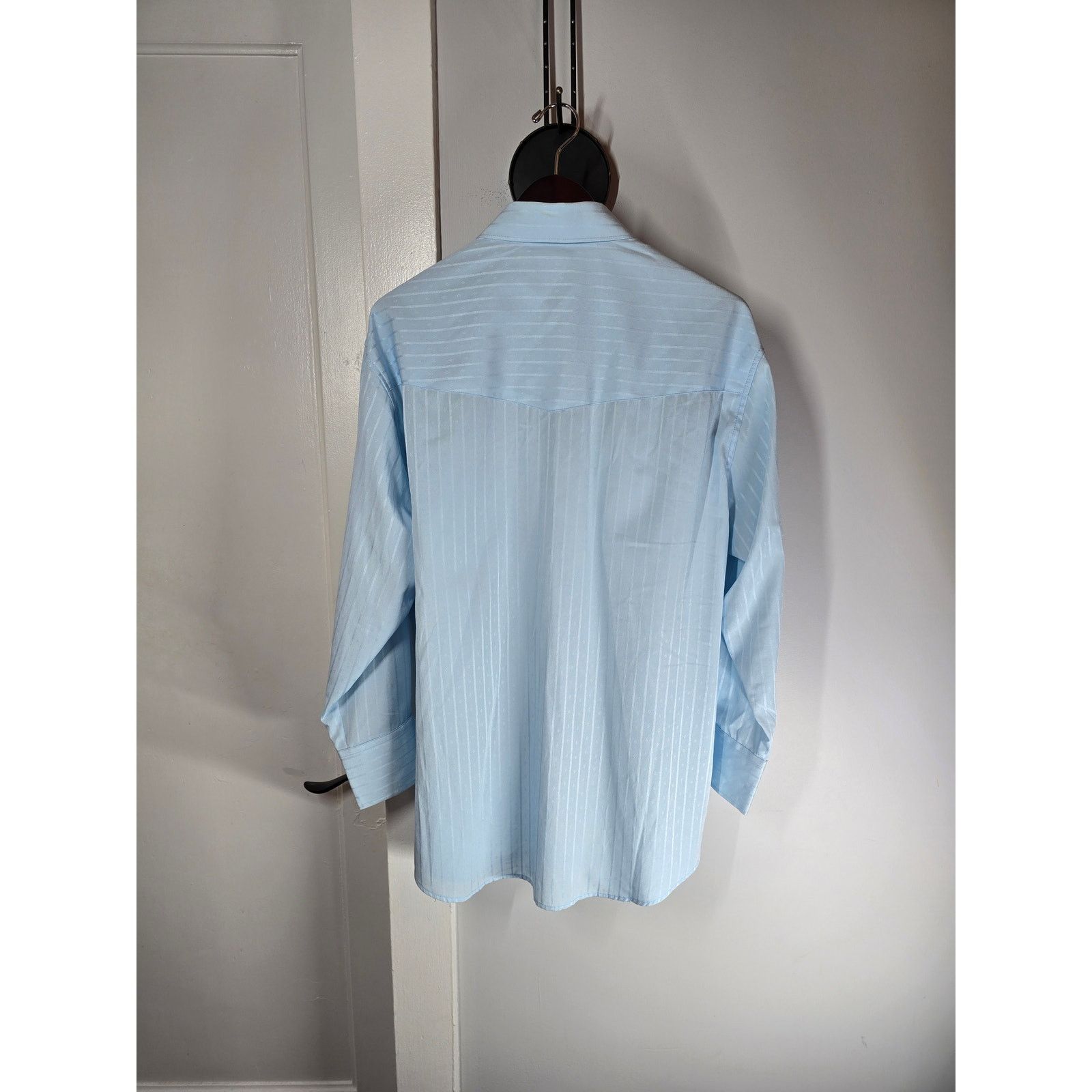 Wrangler Wrangler Western Pearl Snap Shirt Jacquard Light Blue XL Size US XL / EU 56 / 4 - 2 Thumbnail