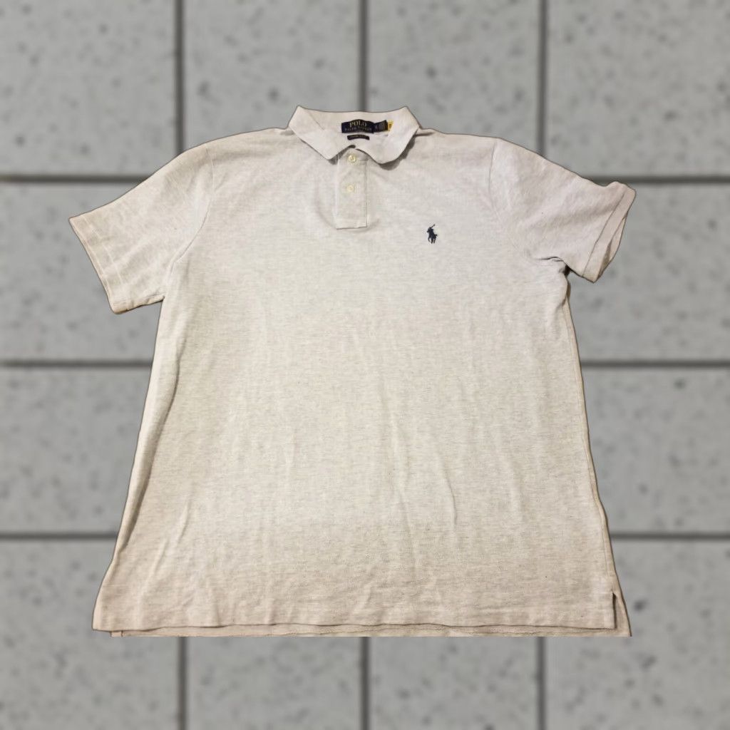 Polo Ralph Lauren Polo Ralph Lauren Polo Shirt XL Mens Gray Cotton Slim Custom Size US XL / EU 56 / 4 - 1 Thumbnail