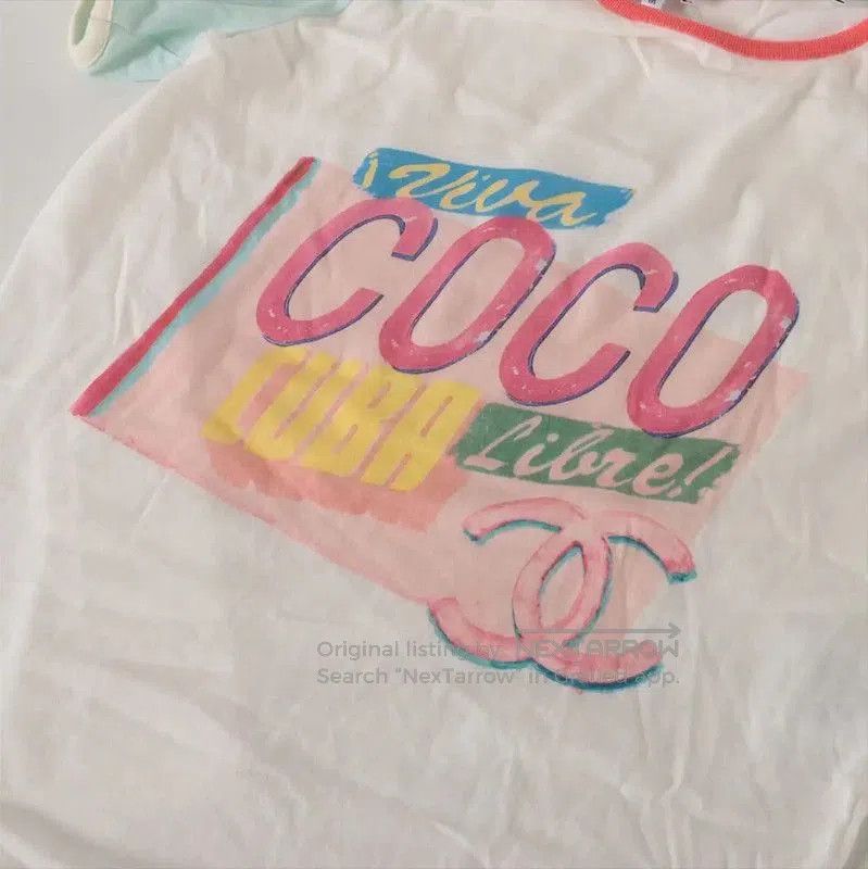 Chanel Chanel Cotton Mix White Graphic T-Shirt . Size M / US 6-8 / IT 42-44 - 7 Thumbnail
