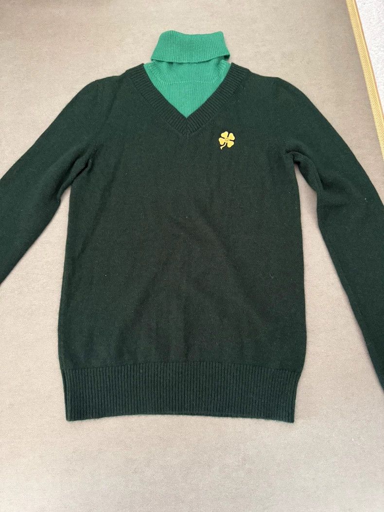 Gucci Gucci Green Cashmere V-Neck Sweater - dmc Size US S / EU 44-46 / 1 - 1 Thumbnail