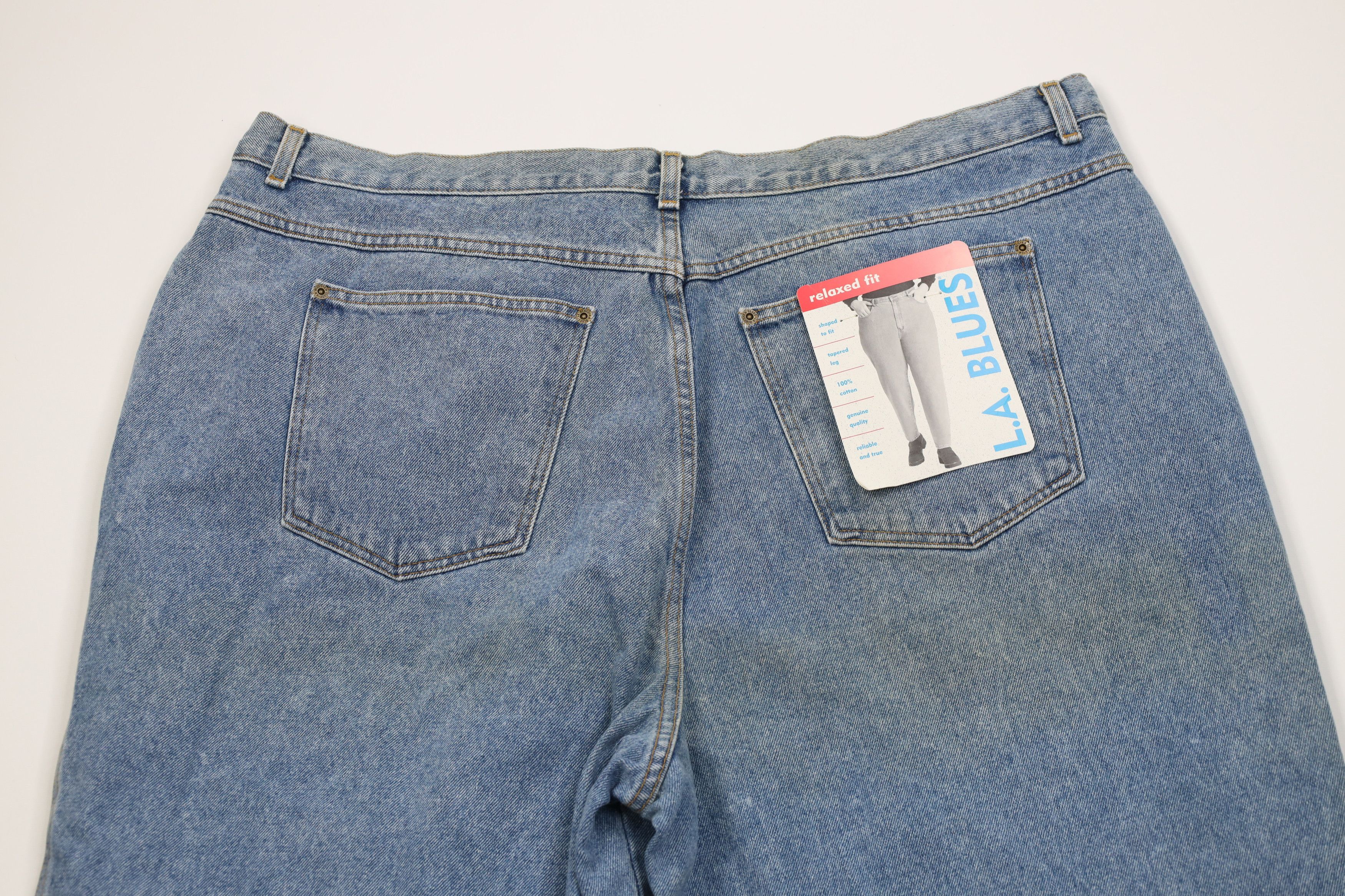 Vintage Deadstock Vintage 90s Streetwear Fit Denim Jeans Blue Cotton Size 24" / US 00 / IT 34 - 11 Thumbnail