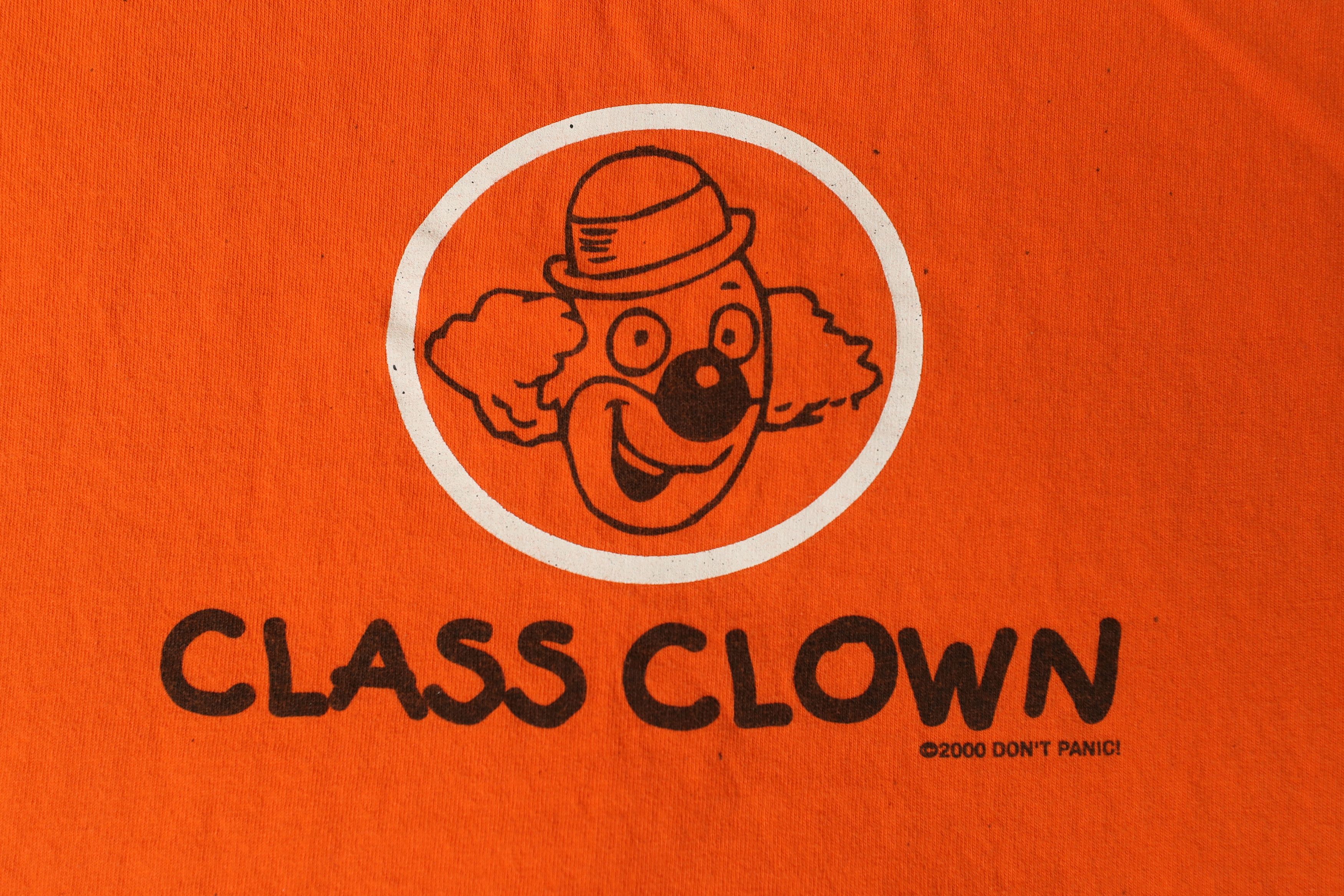 Vintage Dont Panic Class Clown 2000 Tee - (L) Size US L / EU 52-54 / 3 - 4 Thumbnail