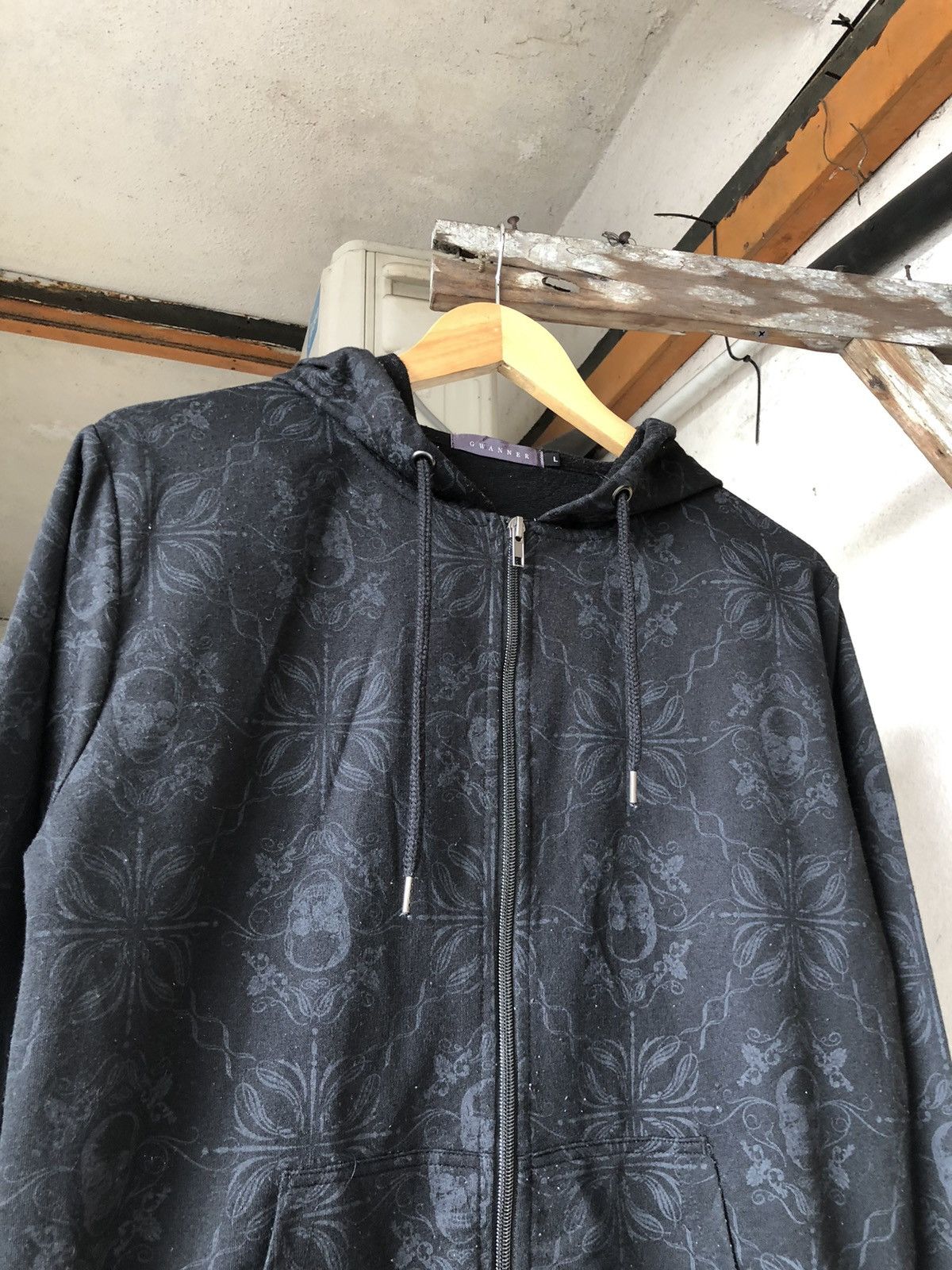 Nice🔥 Gwanner Full Print Skull Bondage Punk Hoodie
