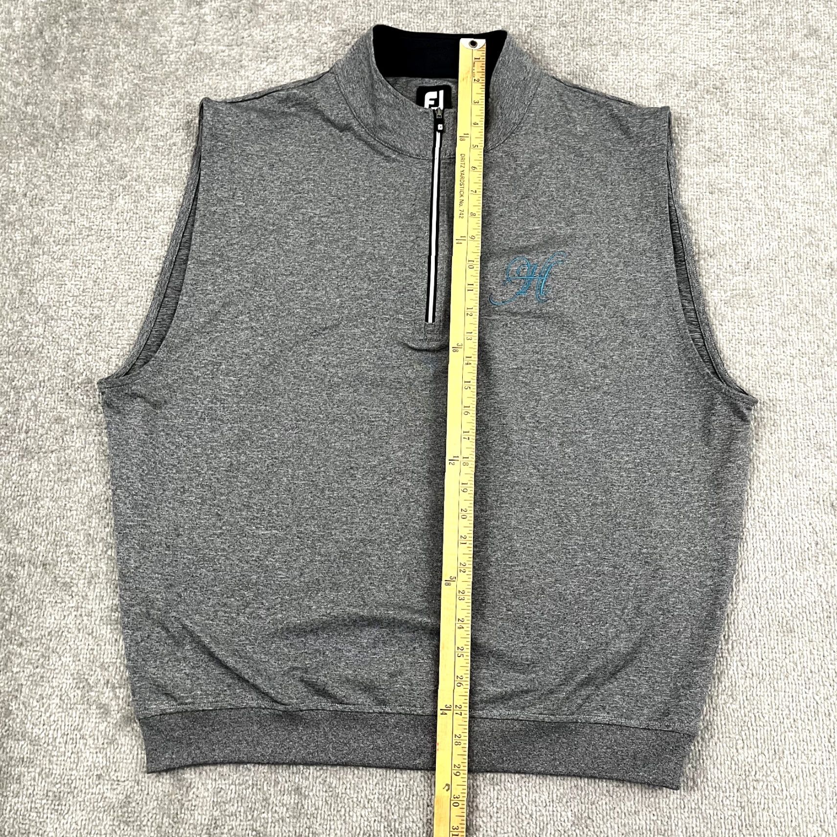 Footjoy FootJoy Vest Mens XL Gray 1/4 Zip Pullover - Golf, Outdoor, Sports, All Seasons, Regular Fit Size US XL / EU 56 / 4 - 4 Thumbnail