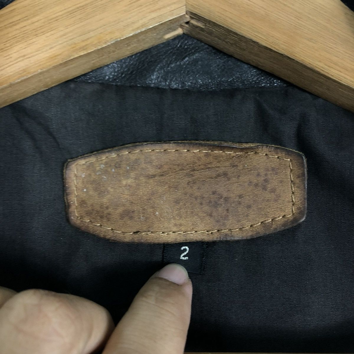 Genuine Leather 🔥VINTAGE FLY LEATHER JACKET CAFE RACER DOUBLE BREAST Size US S / EU 44-46 / 1 - 18 Thumbnail