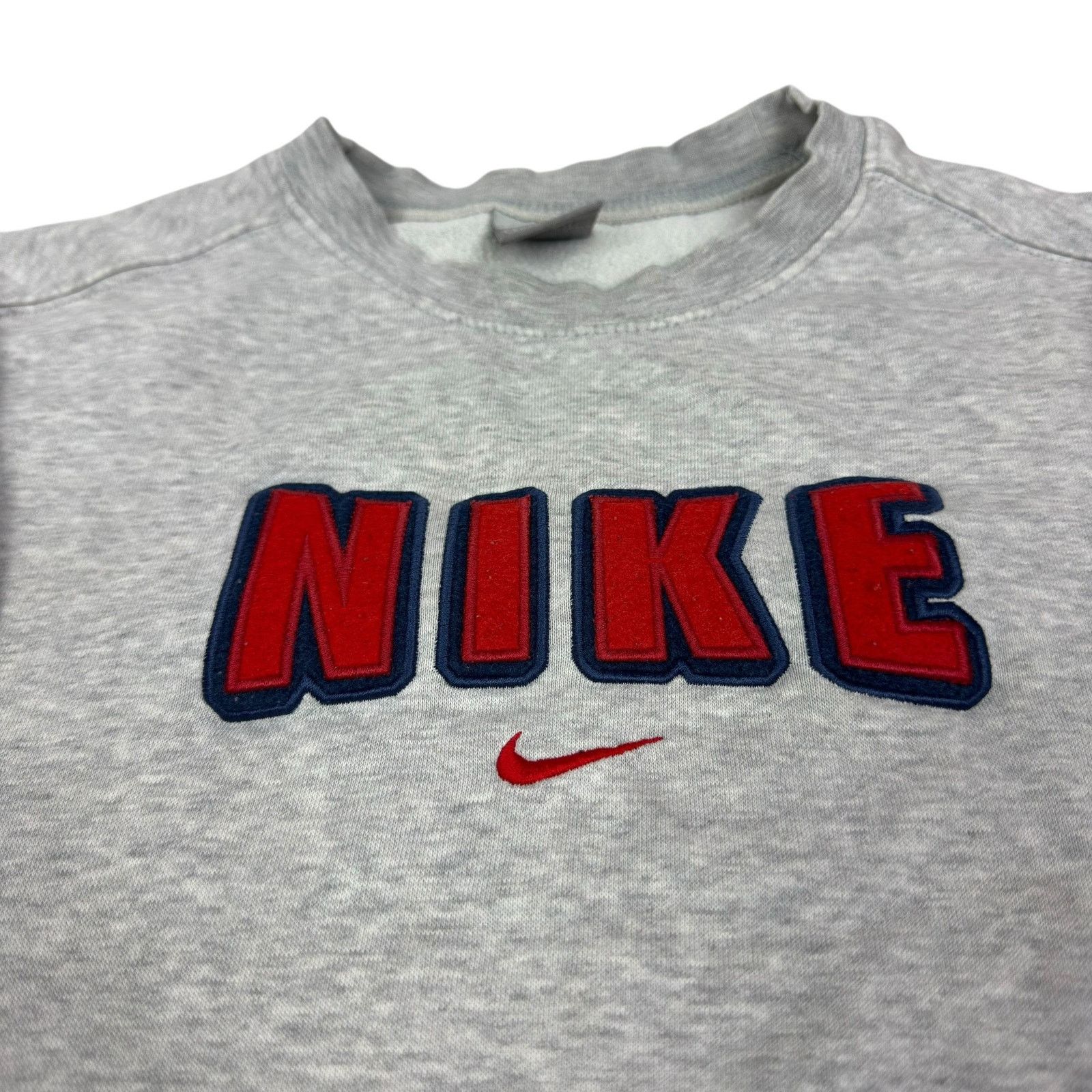 Japanese Brand × Nike Nike Women's Gray Cotton Fleece Lined Pullover Sweatshirt L Size L / US 10 / IT 46 - 5 Thumbnail