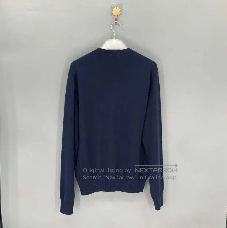 Dior Dior Navy Wool Sweater with Embroidery . Size US L / EU 52-54 / 3 - 2 Thumbnail