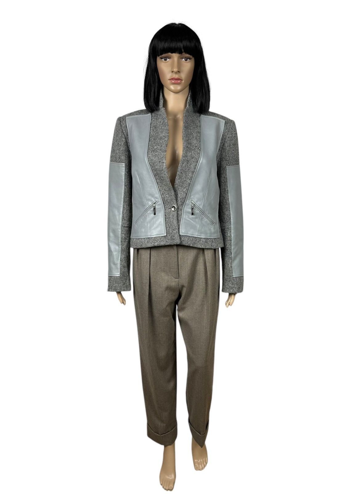 Dior × John Galliano Christian Dior John Galliano Genuine Leather And Wool Jacket Size M / US 6-8 / IT 42-44 - 2 Thumbnail