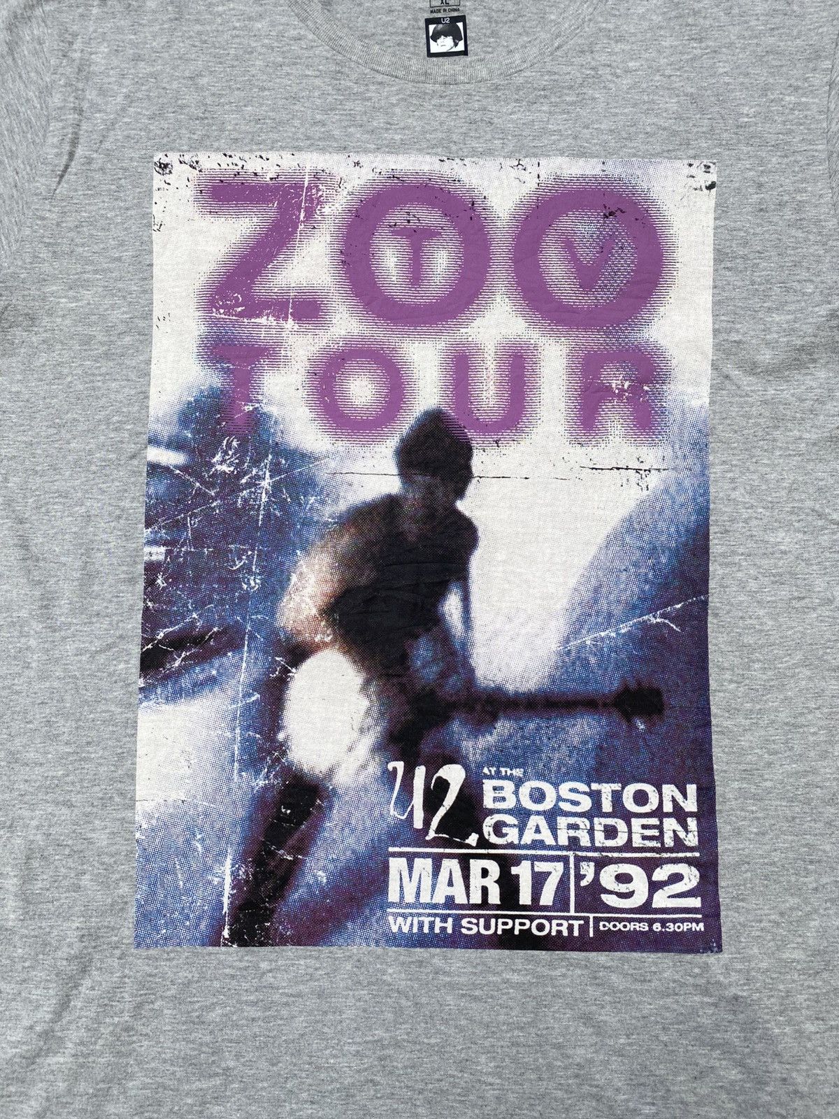 Band Tees × Uniqlo × Vintage Vintage U2 Zoo Tour 1992 Boston Garden Tshirt Size US XL / EU 56 / 4 - 3 Thumbnail